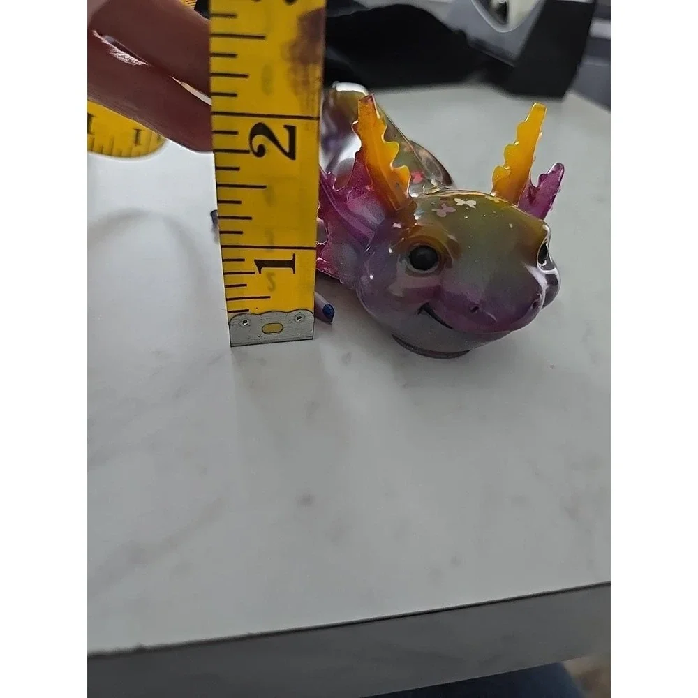 Handmade‎ Resin Axolotl  Multi Colored Decoration Gift Paper Weight. 707